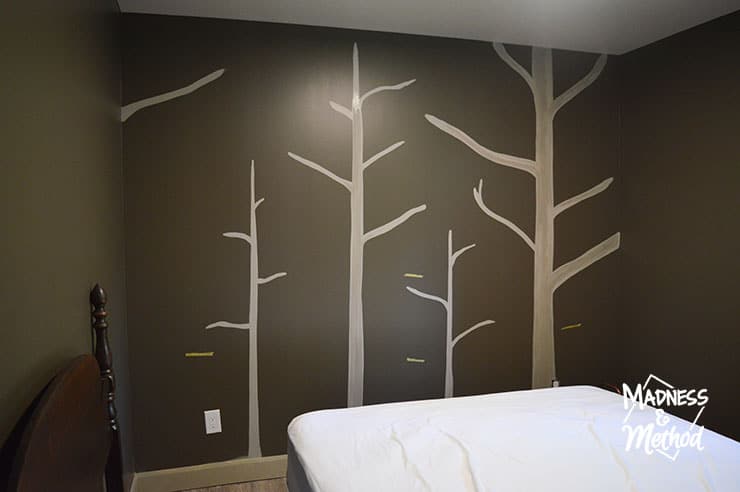 tree trunk mural