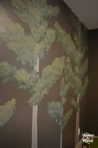 painted pine tree forest