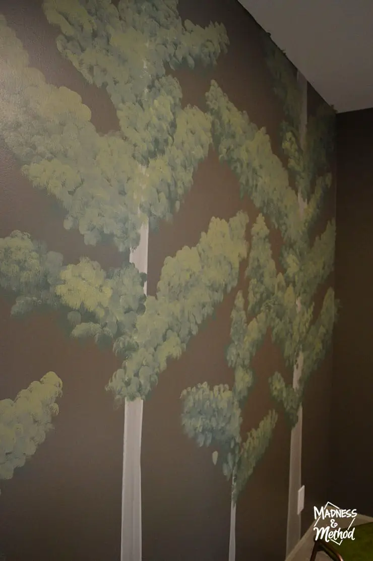 painted pine tree forest