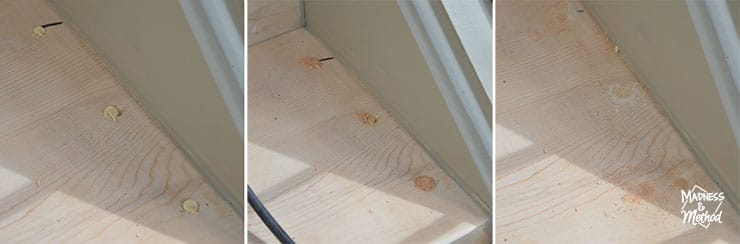 filling screw holes