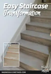 easy staircase transformation before after