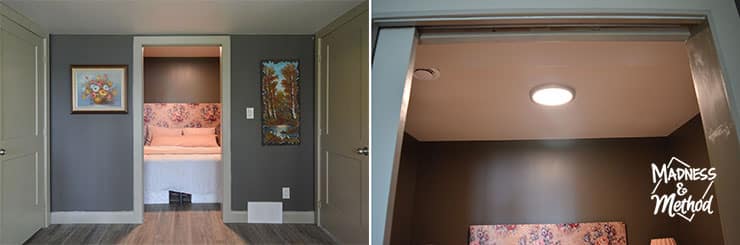 pink bedroom dark walls