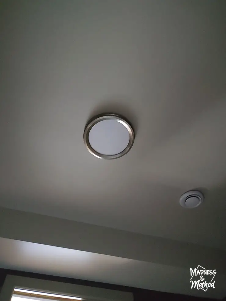 blank white ceiling flushmount