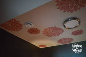 floral ceiling halfway done