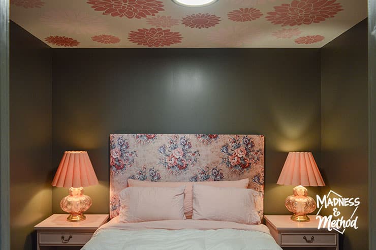 pink floral bedroom