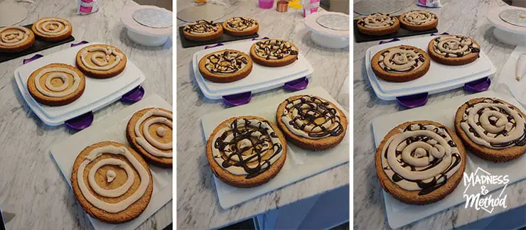 caramel cake layers