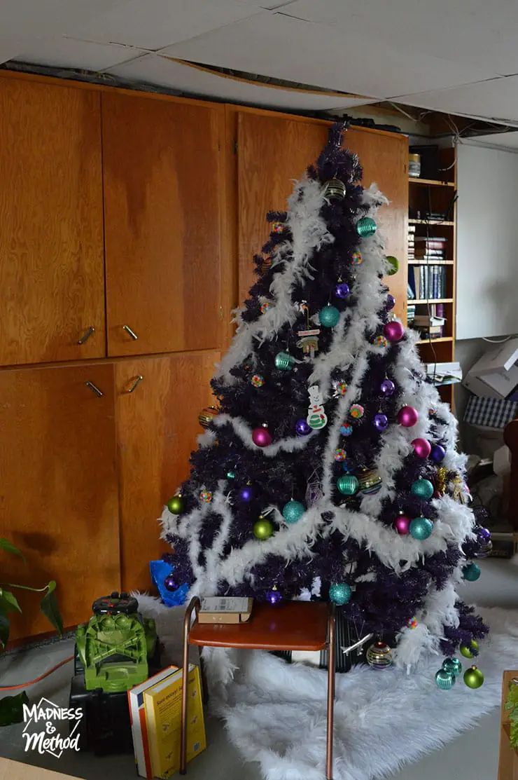 kids decorated tree