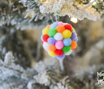 DIY Multicolored Pom Pom Ornaments ⋆ Dream a Little Bigger