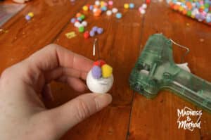 ornament hook in styrofoam