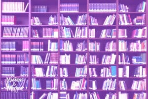 library shelves of books