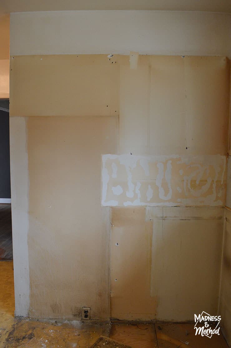 kitchen dishwasher wall