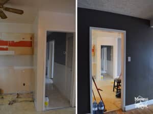 doors into kitchen