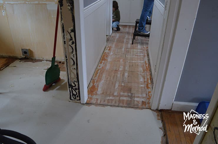 kitchen floor demolition