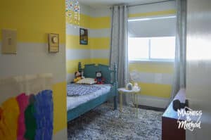 yellow stripe bedroom
