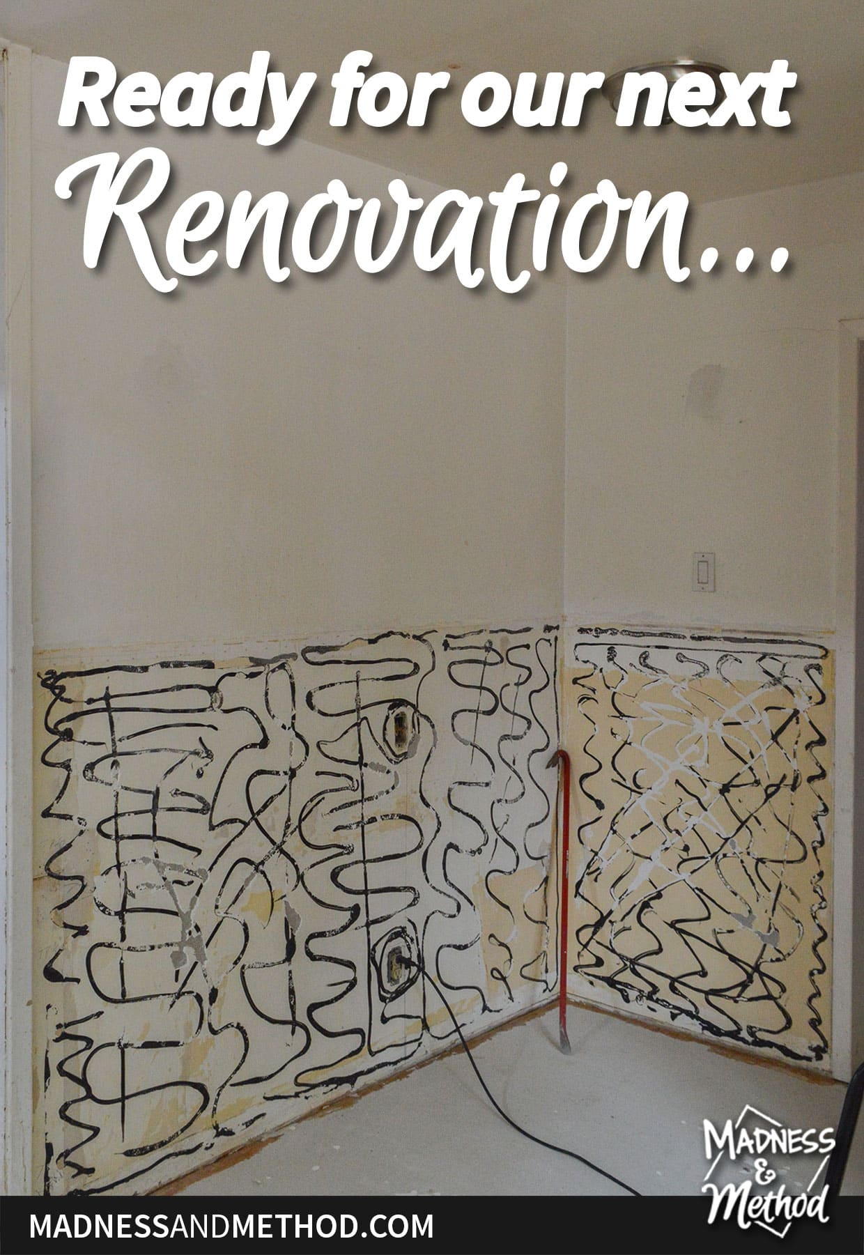 beige wall with black squiggles