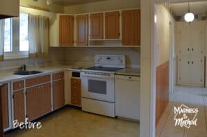 faux wood cabinets