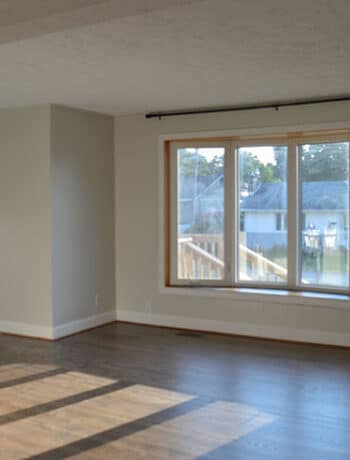 bay window with sun coming in