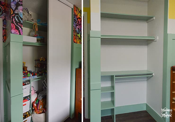 kids closet before after