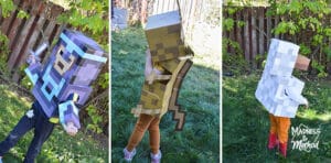 DIY minecraft kids costumes
