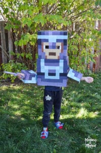 DIY minecraft netherite armor costume