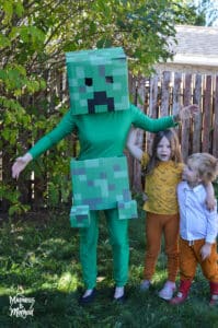 DIY minecraft creeper costume