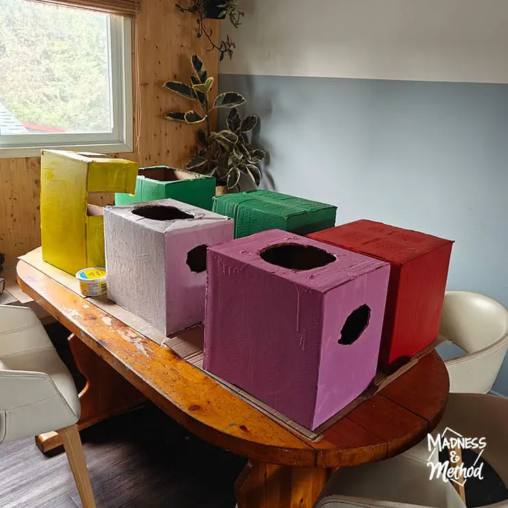 painted cardboard minecraft costumes