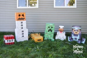 cardboard minecraft costumes