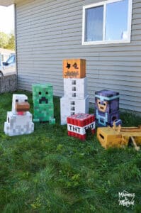 minecraft cardboard DIY costumes