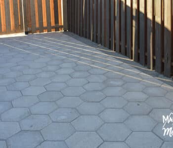 hex pavers on ground