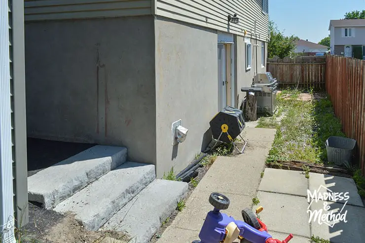 backyard before