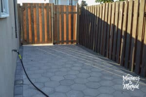 new hex pavers backyard
