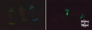 testing glow in the dark paint in bottles
