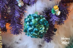 DIY pompom tree ornaments