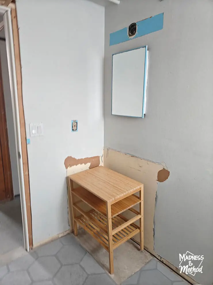 small vanity in bathroom