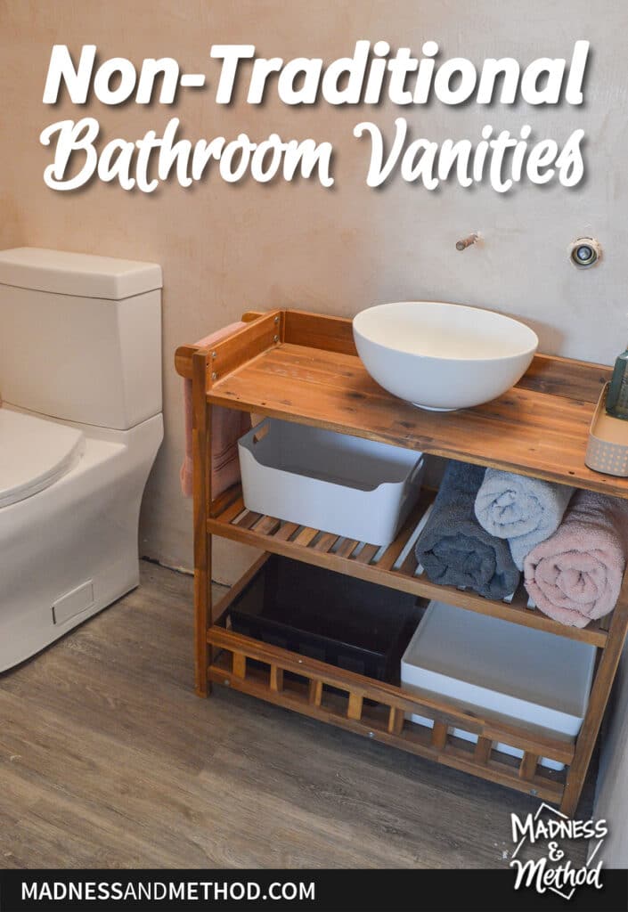 non traditional bathroom vanity kitchen cart