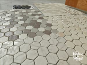 close up of hex tiles