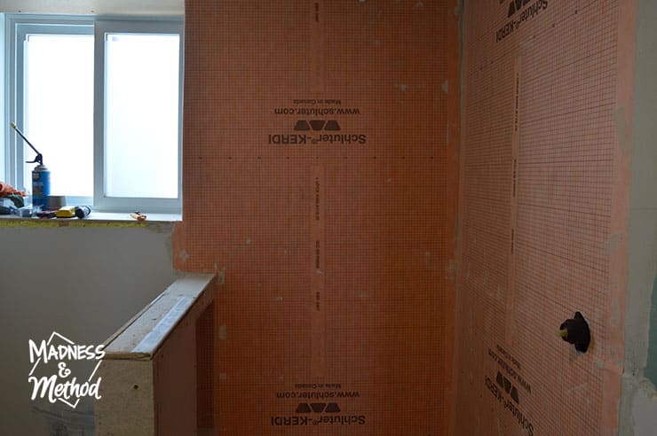 kerdi schluter membrane in shower