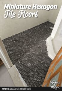 miniature hexagon tile floors install
