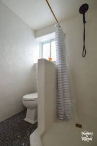 custom microcement shower stall