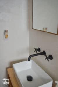 wall mount black faucet