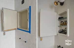 built in vanity mirror