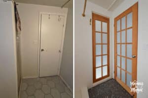 bathroom door entry before after