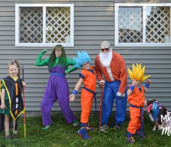 family dragon ball Halloween costumes