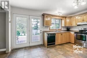 kitchen with large french doors