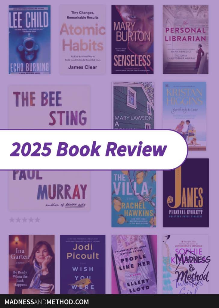 top five books read in 2025 graphic