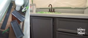 painting old bathroom vanity