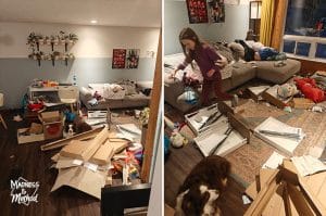 ikea cabinet install mess