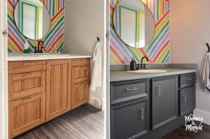 bathroom vanity before after