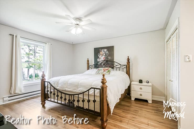 large room with king bed