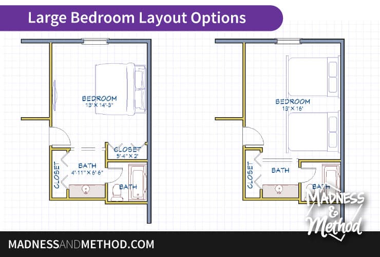 large bedroom layout